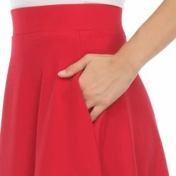 Women's White Mark Midi Skirt Olive -White Mark Sales unnamed file 102