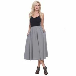 Women's White Mark Midi Skirt Olive -White Mark Sales unnamed file 103
