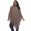 Plus Size White Mark Casandra Poncho Brown -White Mark Sales unnamed file 1040