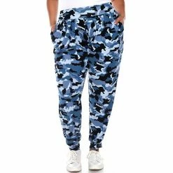 Plus Size White Mark Camo Harem Jogger Pants Blue -White Mark Sales unnamed file 1048