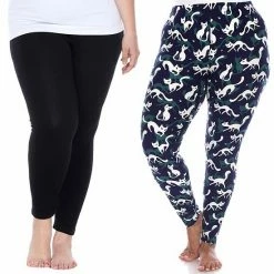 Plus Size White Mark 2-Pack Leggings Charcoal Gray Army -White Mark Sales unnamed file 1219