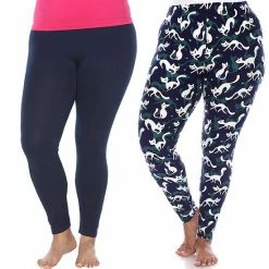 Plus Size White Mark 2-Pack Leggings Charcoal Gray Army -White Mark Sales unnamed file 1222