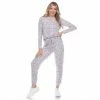 Women's White Mark 2-Piece Top & Bottoms Leopard Pajama Set -White Mark Sales unnamed file 1250