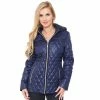 Women's White Mark Puffer Coat Navy -White Mark Sales unnamed file 1265