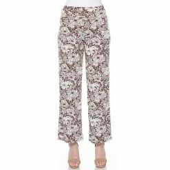 Women's White Mark Floral Print Palazzo Pants Black -White Mark Sales unnamed file 1276