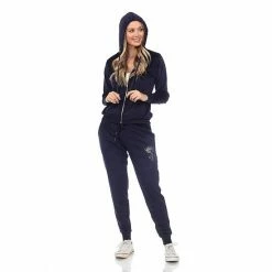 Women's White Mark Rhinestone 2-Piece Velour Tracksuit Set Pink -White Mark Sales unnamed file 128
