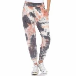 White Mark Tie-Dye Harem Pants Black