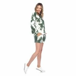 Women's White Mark 2-piece Tie-Dyed Top & Shorts Set Blue -White Mark Sales unnamed file 1297