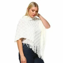 Plus Size White Mark Frostline Poncho