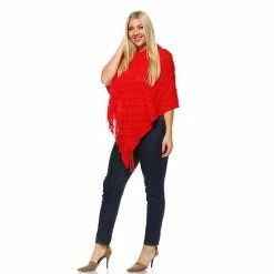 Plus Size White Mark Frostline Poncho -White Mark Sales unnamed file 1349