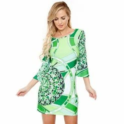 Women's White Mark Geometric Print Mini Dress Grey -White Mark Sales unnamed file 1369