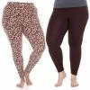 Plus Size White Mark 2-Pack Leopard & Solid Leggings Set Black Leopard 2 Plus Size White Mark 2-Pack Leopard & Solid Leggings Set Black Leopard -White Mark Sales unnamed file 1375