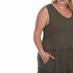 Plus Size White Mark Tiered Midi Dress -White Mark Sales unnamed file 1456