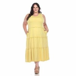 Plus Size White Mark Tiered Midi Dress -White Mark Sales unnamed file 1462