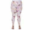 Plus Size White Mark Printed High-Waisted Leggings Coral Pink Flower -White Mark Sales unnamed file 1524