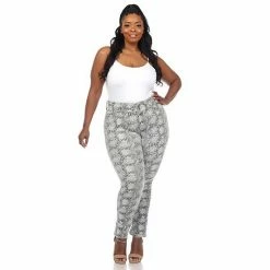 Plus Size White Mark Snakeskin Faux-Suede Pants -White Mark Sales unnamed file 1587