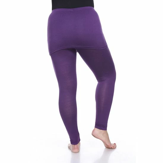 Plus Size White Mark Skirted Leggings Navy 4 Plus Size White Mark Skirted Leggings Navy - Image 2