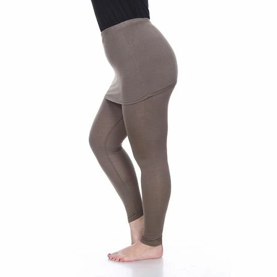 Plus Size White Mark Skirted Leggings Navy 5 Plus Size White Mark Skirted Leggings Navy - Image 3