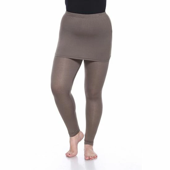 Plus Size White Mark Skirted Leggings Navy 9 Plus Size White Mark Skirted Leggings Navy - Image 7