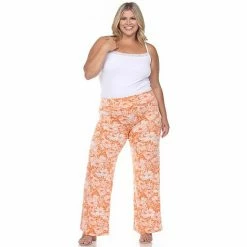 Plus Size White Mark Floral Print Palazzo Pants Mint -White Mark Sales unnamed file 1622