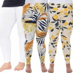 Plus Size White Mark 3-Pack Leggings Set Black Cheetah Tropical 21 Plus Size White Mark 3-Pack Leggings Set Black Cheetah Tropical -White Mark Sales unnamed file 1656