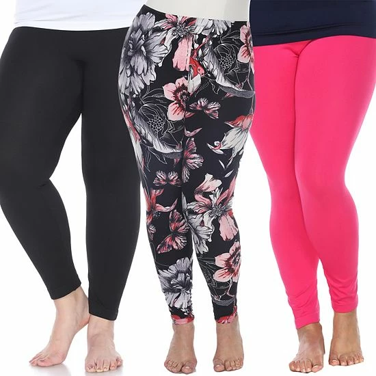 Plus Size White Mark 3-Pack Leggings Set Black Cheetah Tropical 11 Plus Size White Mark 3-Pack Leggings Set Black Cheetah Tropical - Image 9