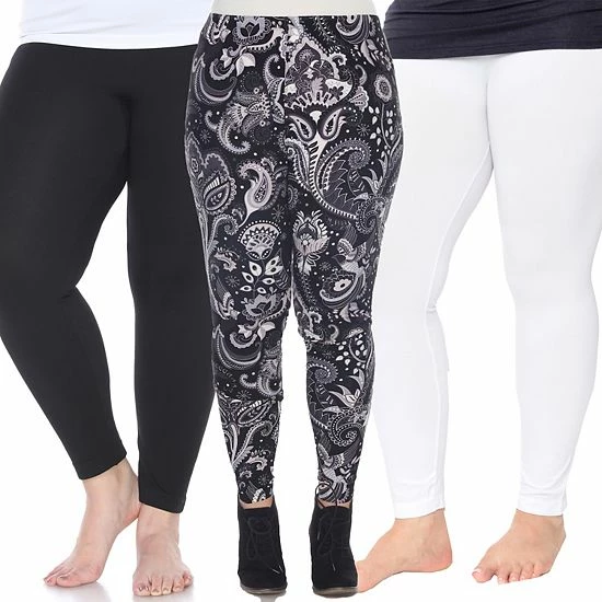 Plus Size White Mark 3-Pack Leggings Set Black Cheetah Tropical 13 Plus Size White Mark 3-Pack Leggings Set Black Cheetah Tropical - Image 11