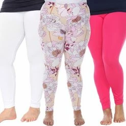 Plus Size White Mark 3-Pack Leggings Set Black Cheetah Tropical 27 Plus Size White Mark 3-Pack Leggings Set Black Cheetah Tropical -White Mark Sales unnamed file 1662