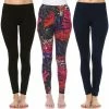 Women's White Mark 3-Pack Leggings Set Black Paisley Cheetah 1 Women's White Mark 3-Pack Leggings Set Black Paisley Cheetah -White Mark Sales unnamed file 1663