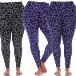 Plus Size White Mark 3-Pack Leggings Brown Black Print -White Mark Sales unnamed file 1685