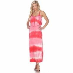 Women's White Mark Kalea Tie Dye Maxi Dress Navy White -White Mark Sales unnamed file 1752