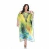 Plus Size White Mark Long Caftan Green Tiger -White Mark Sales unnamed file 1782