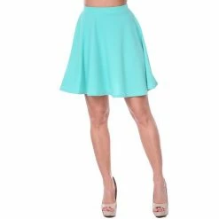 Women's White Mark Plain Heidi Flare Skirt Coral -White Mark Sales unnamed file 1843