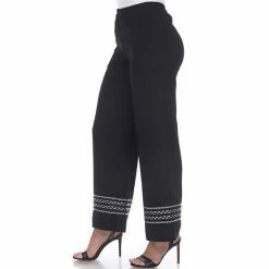 Women's White Mark Embroidered Wide-Leg Pants -White Mark Sales unnamed file 1847