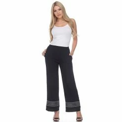 Women's White Mark Embroidered Wide-Leg Pants -White Mark Sales unnamed file 1848