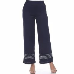 Women's White Mark Embroidered Wide-Leg Pants -White Mark Sales unnamed file 1850