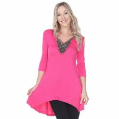 Women's White Mark Luna Tunic Pink -White Mark Sales unnamed file 1867