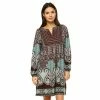 Women's White Mark Paisley Sweaterdress Blue 2 Women's White Mark Paisley Sweaterdress Blue -White Mark Sales unnamed file 1887