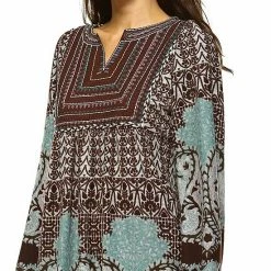 Women's White Mark Paisley Sweaterdress Blue -White Mark Sales unnamed file 1890