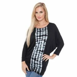 Women's White Mark Dolman Tunic Black Burst 14 Women's White Mark Dolman Tunic Black Burst -White Mark Sales unnamed file 1903