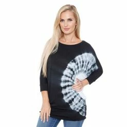 Women's White Mark Dolman Tunic Black Burst 15 Women's White Mark Dolman Tunic Black Burst -White Mark Sales unnamed file 1904