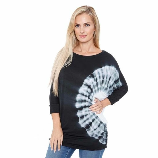 Women's White Mark Dolman Tunic Black Burst 9 Women's White Mark Dolman Tunic Black Burst - Image 7