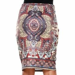 White Mark Print Pencil Skirt - Women's Blue Multi -White Mark Sales unnamed file 1907
