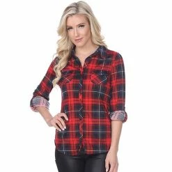 Women's White Mark Oakley Stretchy Plaid Top White Black 29 Women's White Mark Oakley Stretchy Plaid Top White Black -White Mark Sales unnamed file 191
