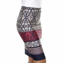 White Mark Print Pencil Skirt - Women's Blue Multi -White Mark Sales unnamed file 1913