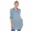 Women's White Mark Button Up Tunic Top 1 Women's White Mark Button Up Tunic Top -White Mark Sales unnamed file 192
