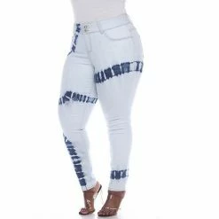 Plus Size White Mark Tie-Dye Skinny Jeans -White Mark Sales unnamed file 1956