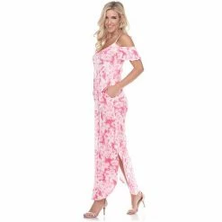 Women's White Mark Cold-Shoulder Tie-Dye Maxi Dress Black -White Mark Sales unnamed file 1971