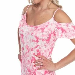 Women's White Mark Cold-Shoulder Tie-Dye Maxi Dress Black -White Mark Sales unnamed file 1972