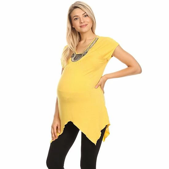 Maternity White Mark Embellished Tunic Top Mint 8 Maternity White Mark Embellished Tunic Top Mint - Image 6